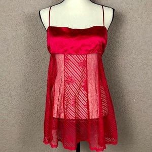 3/25 Victorias Secret Satin Lace Lingerie Top L